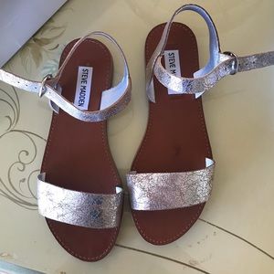 NEW Steve Madden silver sandals